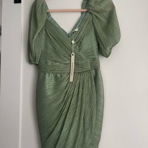 JONATHAN SIMKHAI
 Nina Plisse Lame Mini Dress- NEW